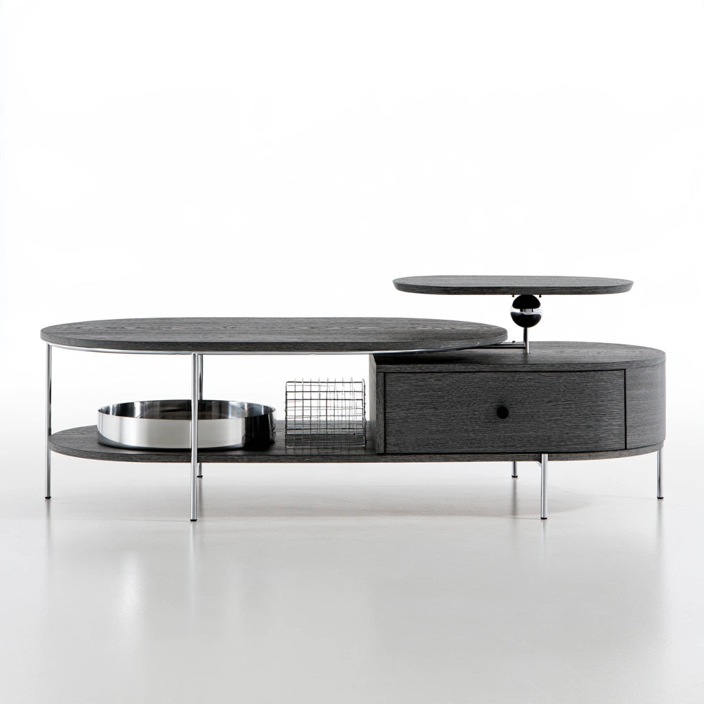 Table basse en bois, coloris gris